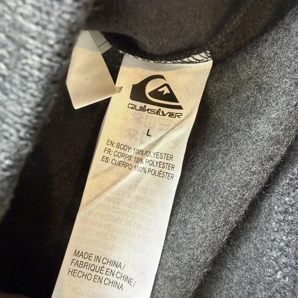 Quiksilver Keller Pullover Hoody Classic Black Heather Size L New Surfer Beach - Picture 7 of 12